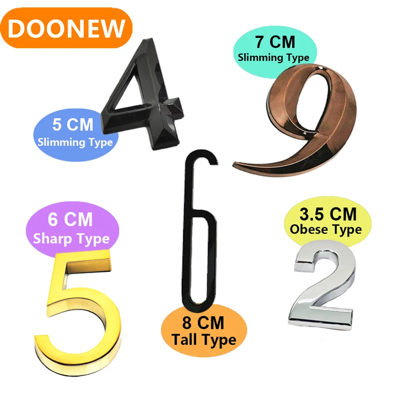 House Number Stickers 3D Self Adhesive Door Plate Sign Digits Apartment Hotel Office Door Address ABS Plastic Label 5cm Silver
House Number Stickers 3D Self Adhesive Door Plate Sign Digits Apartment Hotel Office Door Address ABS Plastic Label 5cm Silver
