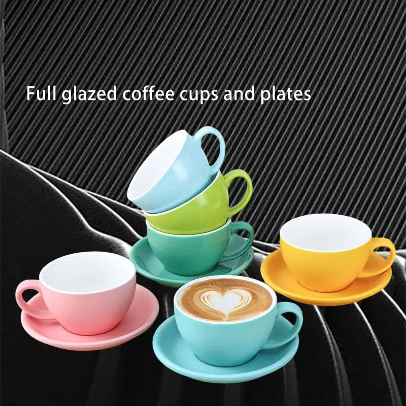 European minimalist luxury coffee cup cappuccino latte ceramic latte art professional coffee cup saucer set 300ml
European minimalist luxury coffee cup cappuccino latte ceramic latte art professional coffee cup saucer set 300ml