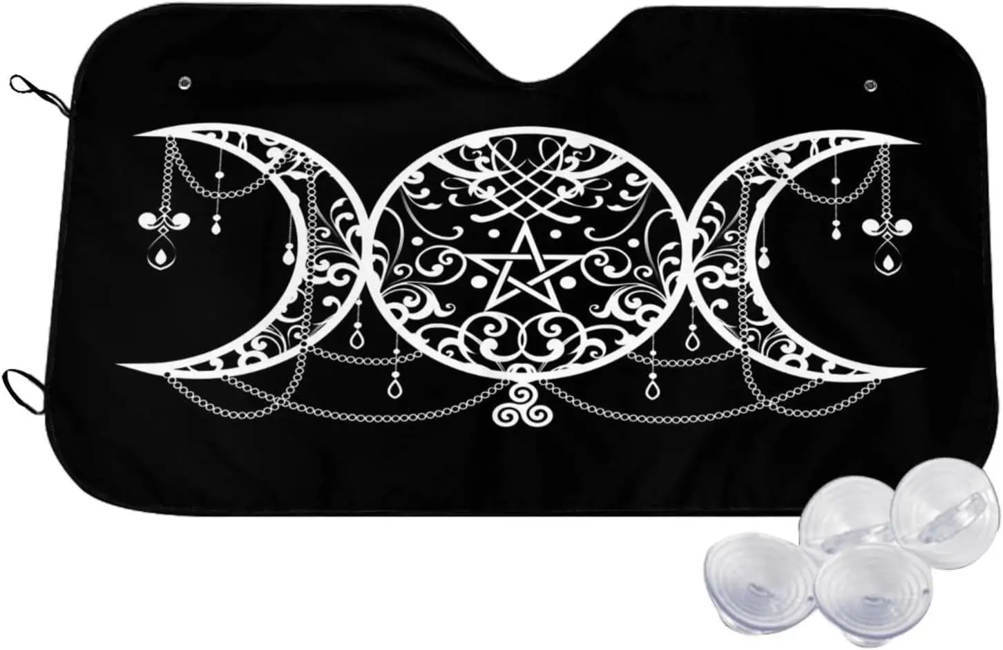 Wiccan Pagan Witch Tripple Moon Sun Shade Front Window Sunshade for Most Sedans SUV Blocks Max Uv Rays Keep Your Vehicle Cool
Wiccan Pagan Witch Tripple Moon Sun Shade Front Window Sunshade for Most Sedans SUV Blocks Max Uv Rays Keep Your Vehicle Cool