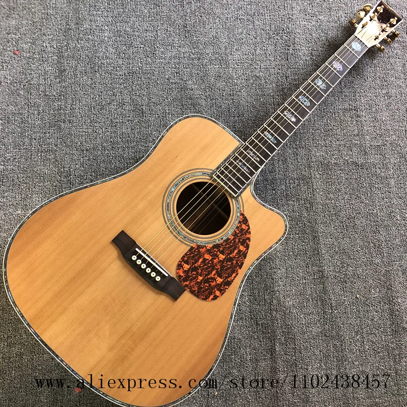 Custom solid red pine top, rosewood fingerboard, rosewood sides and back, 41-inch high-quality cutaway d45 acoustic guitarra
Custom solid red pine top, rosewood fingerboard, rosewood sides and back, 41-inch high-quality cutaway d45 acoustic guitarra