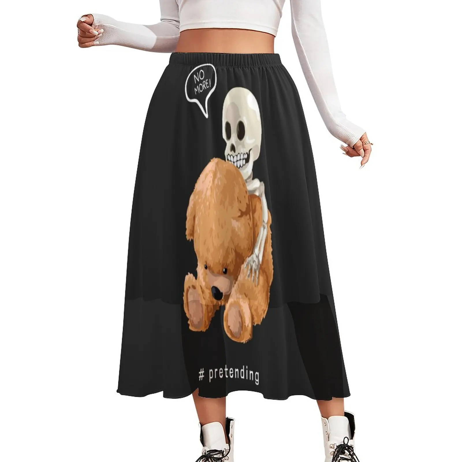 Bear Pretending Skirt Skeleton Catches Bear Beach Long Skirts Street Fashion High Waist Chiffon Print Oversize Casual Skirt
Bear Pretending Skirt Skeleton Catches Bear Beach Long Skirts Street Fashion High Waist Chiffon Print Oversize Casual Skirt