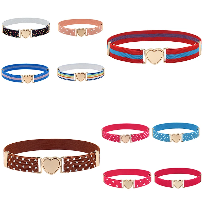 Wave Point Striped Waistband DIY Star Pattern Adjustable Stretch Waist Belt Kids Elastic Heart Shape Buckle Children Belt
Wave Point Striped Waistband DIY Star Pattern Adjustable Stretch Waist Belt Kids Elastic Heart Shape Buckle Children Belt