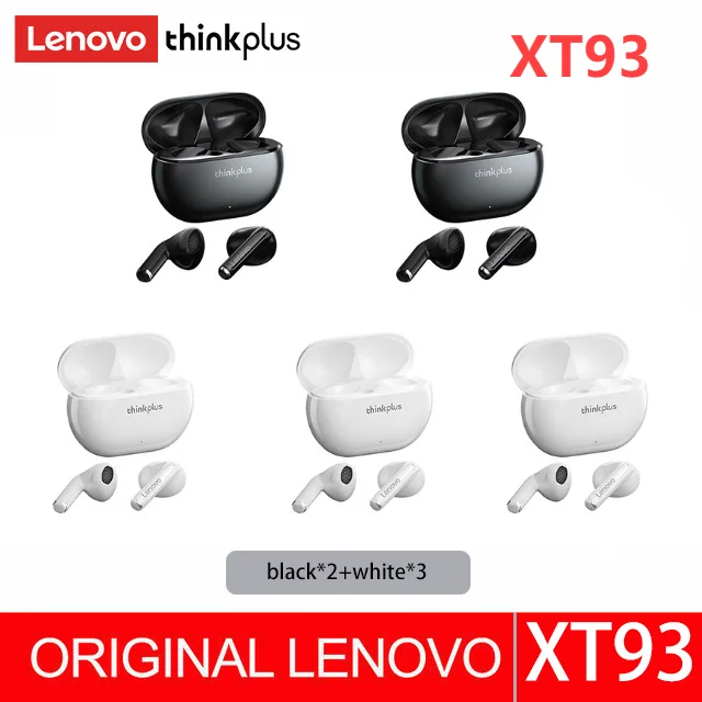 Lenovo XT93 5PCS Wireless Bluetooth earphones HIFI Dual Stereo Sports Noise Canceling Headset Gamer Dual HD Microphone earbuds
Lenovo XT93 5PCS Wireless Bluetooth earphones HIFI Dual Stereo Sports Noise Canceling Headset Gamer Dual HD Microphone earbuds