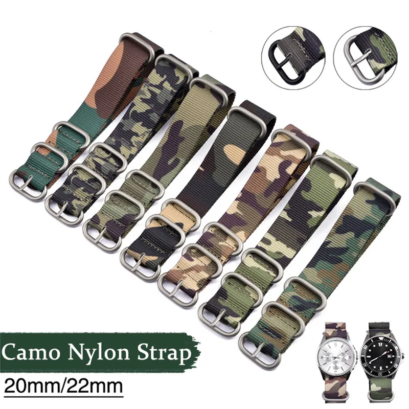 Camouflage Nylon Strap 20mm 22mm Nato Zulu Sport Canvas Wrist Bracelet Men Women Stainless Steel Ring Buckle Watch Band Belt
Camouflage Nylon Strap 20mm 22mm Nato Zulu Sport Canvas Wrist Bracelet Men Women Stainless Steel Ring Buckle Watch Band Belt