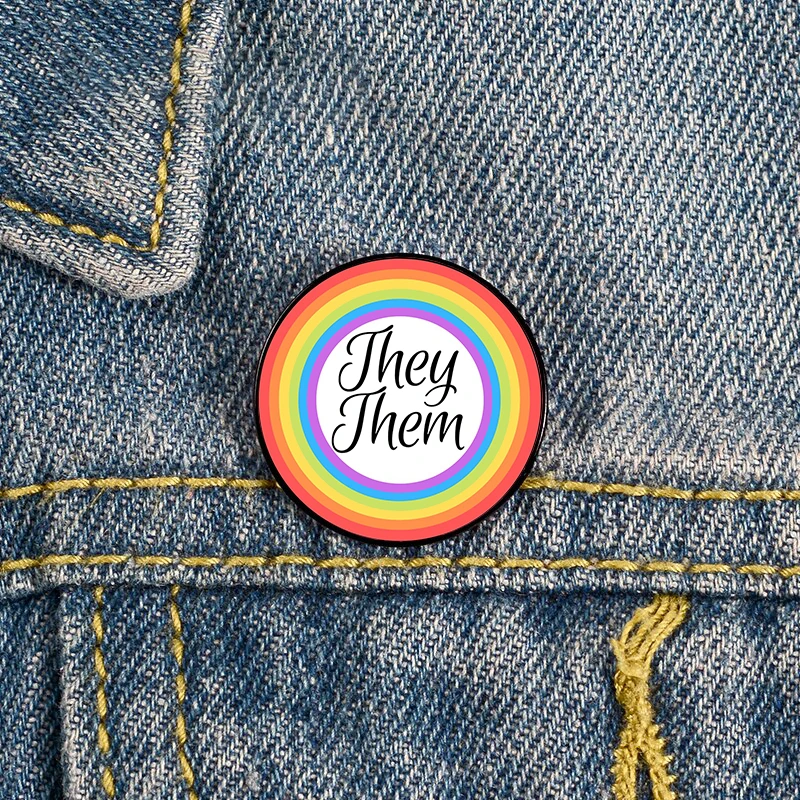They Them Pronouns Pin Custom Funny vintage Brooches Shirt Lapel teacher Bag Badge Cartoon pins for Lover Girl Friends
They Them Pronouns Pin Custom Funny vintage Brooches Shirt Lapel teacher Bag Badge Cartoon pins for Lover Girl Friends