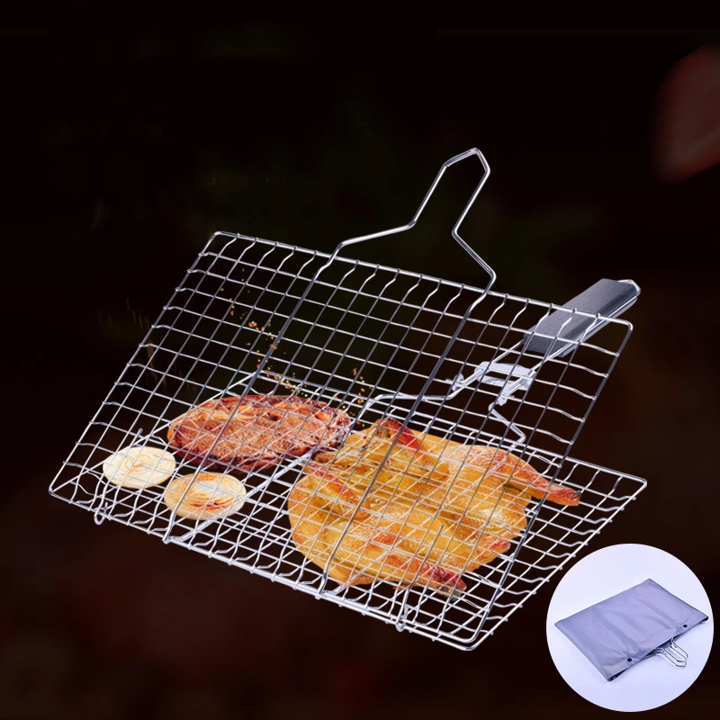 Bbq Stainless Steel Grill Mat Detachable Grill Mesh Folding Grill Square Grilled Vegetable Basket Grilled Fish Kitchen BBQ Tools
Bbq Stainless Steel Grill Mat Detachable Grill Mesh Folding Grill Square Grilled Vegetable Basket Grilled Fish Kitchen BBQ Tools