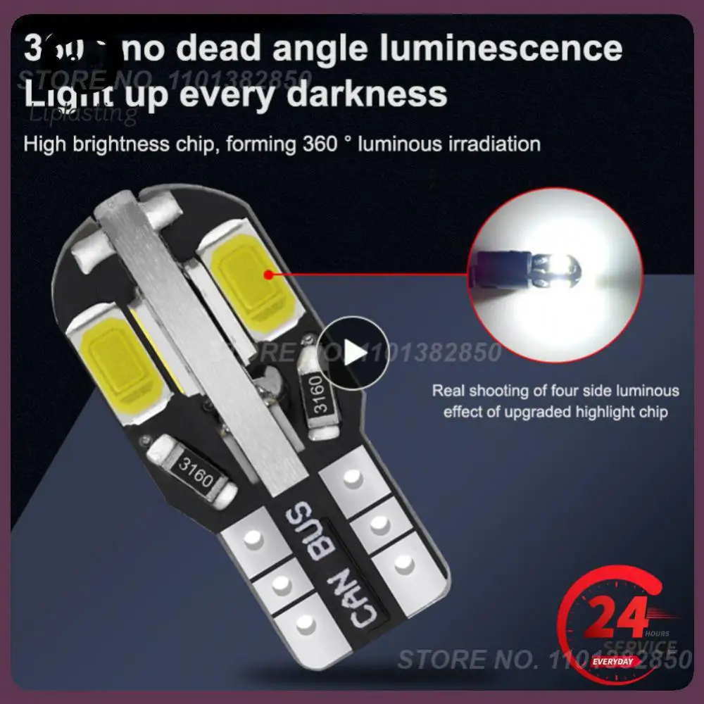 1~10PCS W5W Led Car Light 8SMD 5730 147 152 LED Replacement Bulb for Interior Light License Plate Lamp Warm White 6000K
1~10PCS W5W Led Car Light 8SMD 5730 147 152 LED Replacement Bulb for Interior Light License Plate Lamp Warm White 6000K