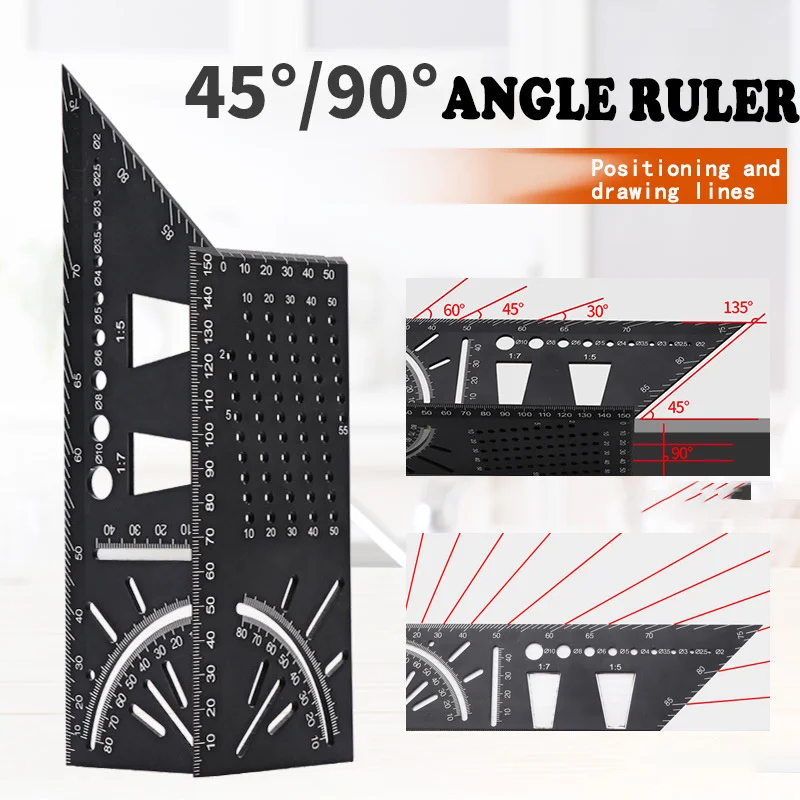 Marking Carpentry Degree Smooth And 45 Mitre 90 Measure Size Measuring Degree Multitool Accurate Ruler Square Gauge Angle
Marking Carpentry Degree Smooth And 45 Mitre 90 Measure Size Measuring Degree Multitool Accurate Ruler Square Gauge Angle