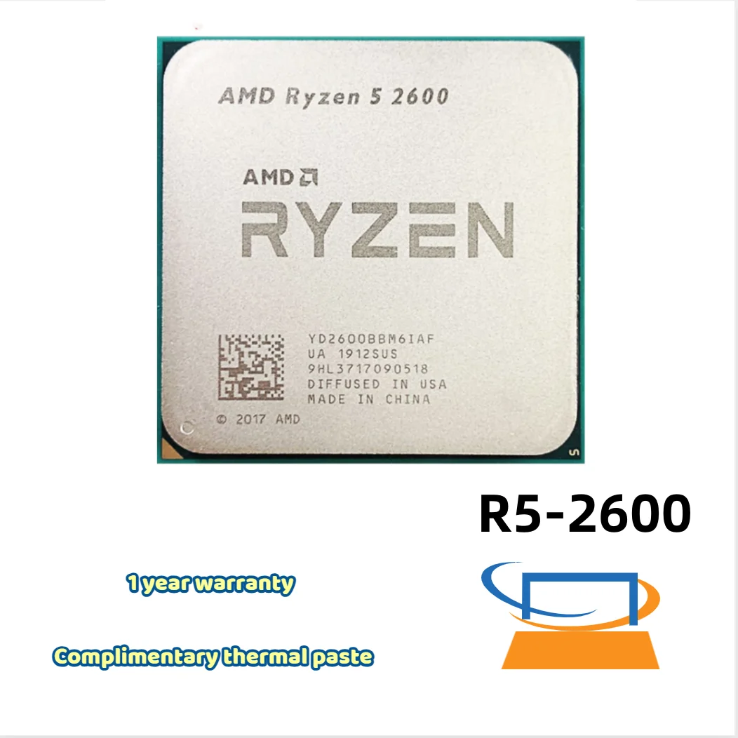 

Used AMD Ryzen 5 2600 R5 2600 3.4 GHz Six-Core Twelve-Thread 65W CPU Processor YD2600BBM6IAF Socket AM4