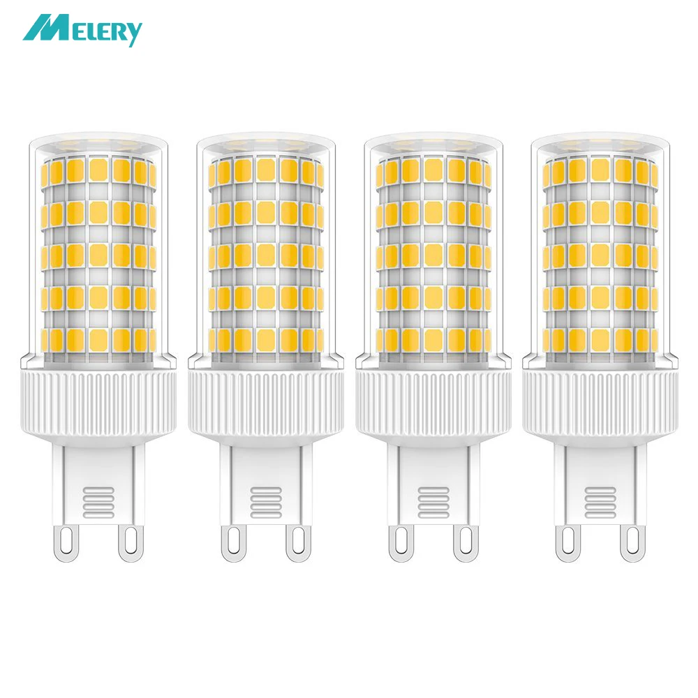 

G9 Corn LED Bulbs 10W Warm White 3000K Lamp 66 SMD 2835LEDs Bulb Super Bright 800LM No Flicker AC220V [Energy Class A+] 4PACK