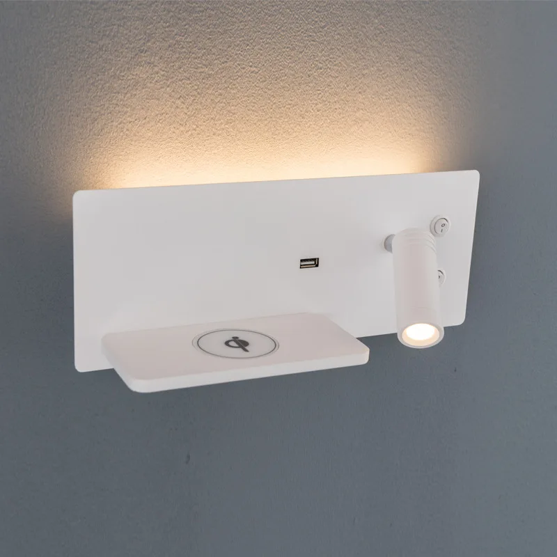 Modern Wall Lamp USB Wireless Charging Led Spotlight Indoor Home Rotate Bedside Bedroom Cabinets Study Reading Wall Sconce Lamp
Modern Wall Lamp USB Wireless Charging Led Spotlight Indoor Home Rotate Bedside Bedroom Cabinets Study Reading Wall Sconce Lamp