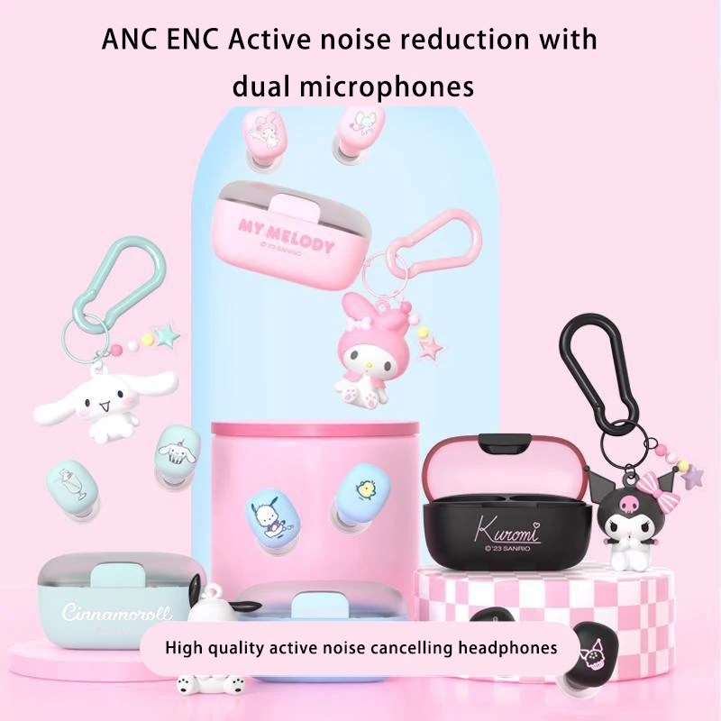 Sanrio Kawaii Kuromi My Melody Cinnamoroll наушники-вкладыши с шумоподавлением спортивные двусторонние стерео Bluetooth наушники IPX4 водонепроницаемые
Sanrio Kawaii Kuromi My Melody Cinnamoroll наушники-вкладыши с шумоподавлением спортивные двусторонние стерео Bluetooth наушники IPX4 водонепроницаемые