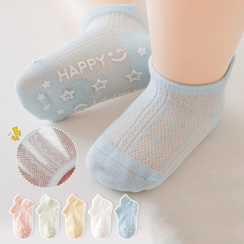 2023 Summer New Baby Socks Cotton Cute Solid Color Thin Short Socks Mesh Breathable Non-Slip Trampoline Children's Boat Socks
2023 Summer New Baby Socks Cotton Cute Solid Color Thin Short Socks Mesh Breathable Non-Slip Trampoline Children's Boat Socks