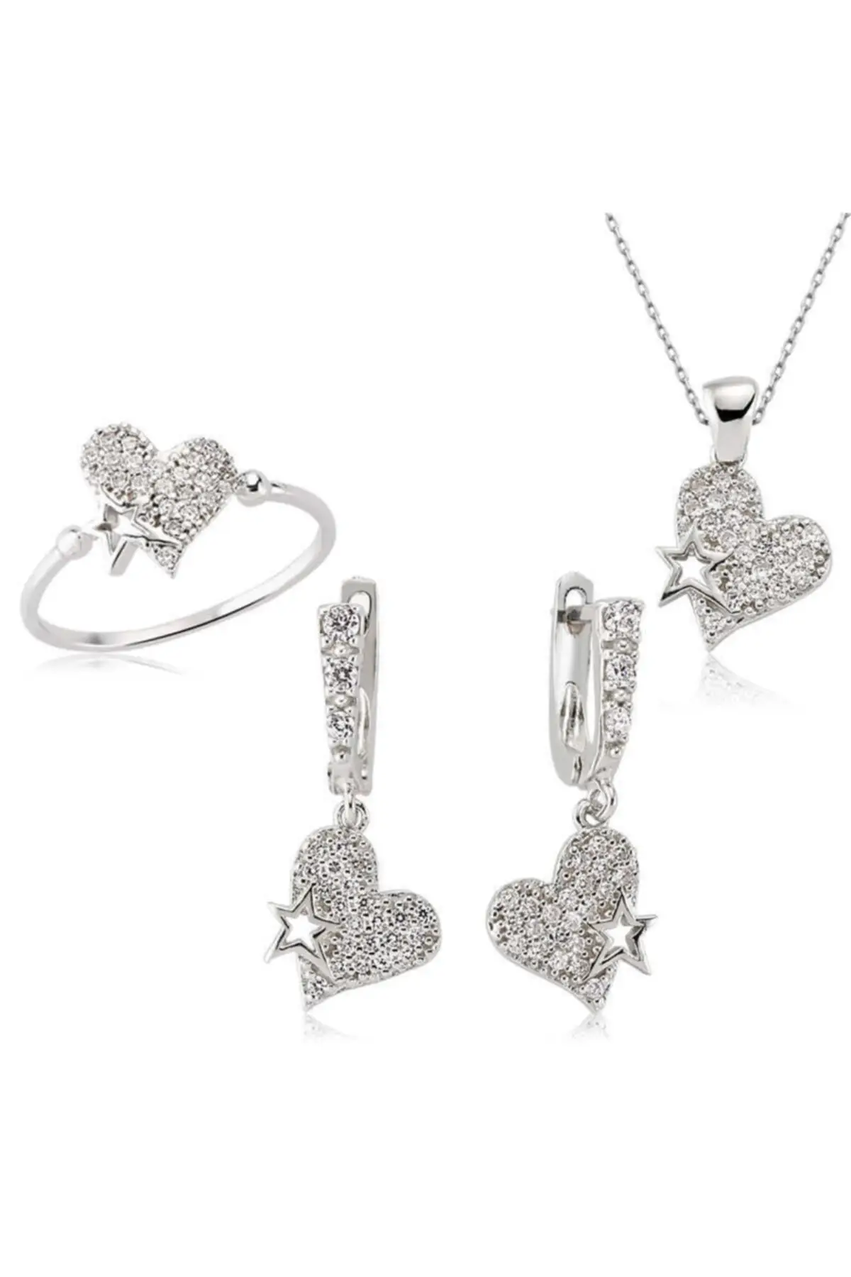 Женский комплект с сердцем из серебра 925 пробы, серьги, кольцо с подвеской
Женский комплект с сердцем из серебра 925 пробы, серьги, кольцо с подвеской