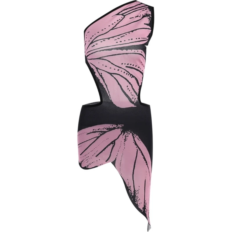 50JB Women Summer One Shoulder Backless Bodycon Mini Dress Butterfly-Print Sexy Cutout Waist Asymmetrical Package Hip Dresses
50JB Women Summer One Shoulder Backless Bodycon Mini Dress Butterfly-Print Sexy Cutout Waist Asymmetrical Package Hip Dresses