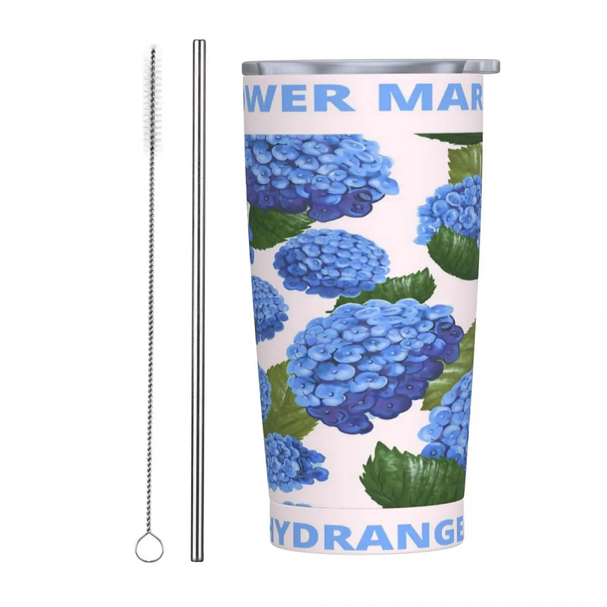 Vintage Blue Hydrangea Flower Market Stainless Steel Mug Environmentally Friendly Push pull Lid With straw Reusable
Vintage Blue Hydrangea Flower Market Stainless Steel Mug Environmentally Friendly Push pull Lid With straw Reusable