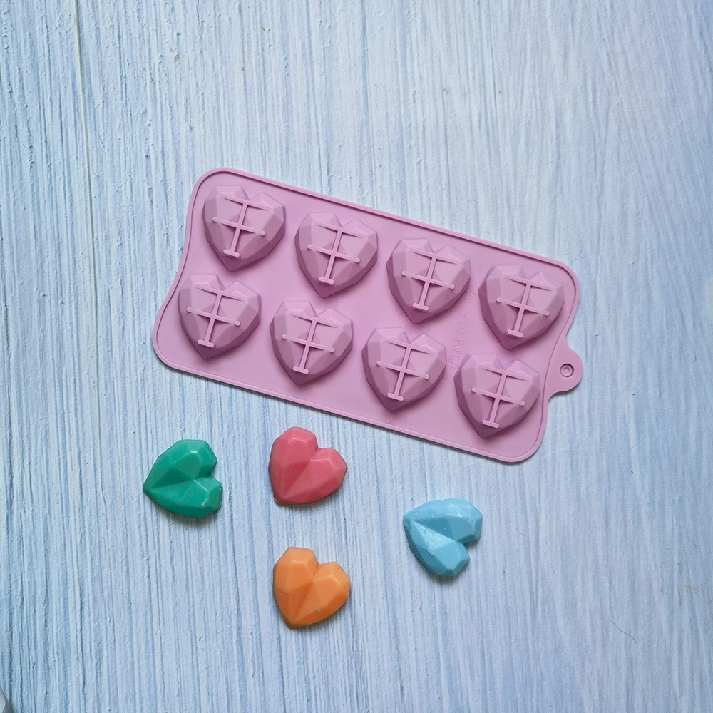 8 Cavity Diamond Heart Silicone Chocolate Mold DIY Cake Accessories Molds Kitchen Ice Cubes Biscuit Pastry Manual Baking Mould
8 Cavity Diamond Heart Silicone Chocolate Mold DIY Cake Accessories Molds Kitchen Ice Cubes Biscuit Pastry Manual Baking Mould