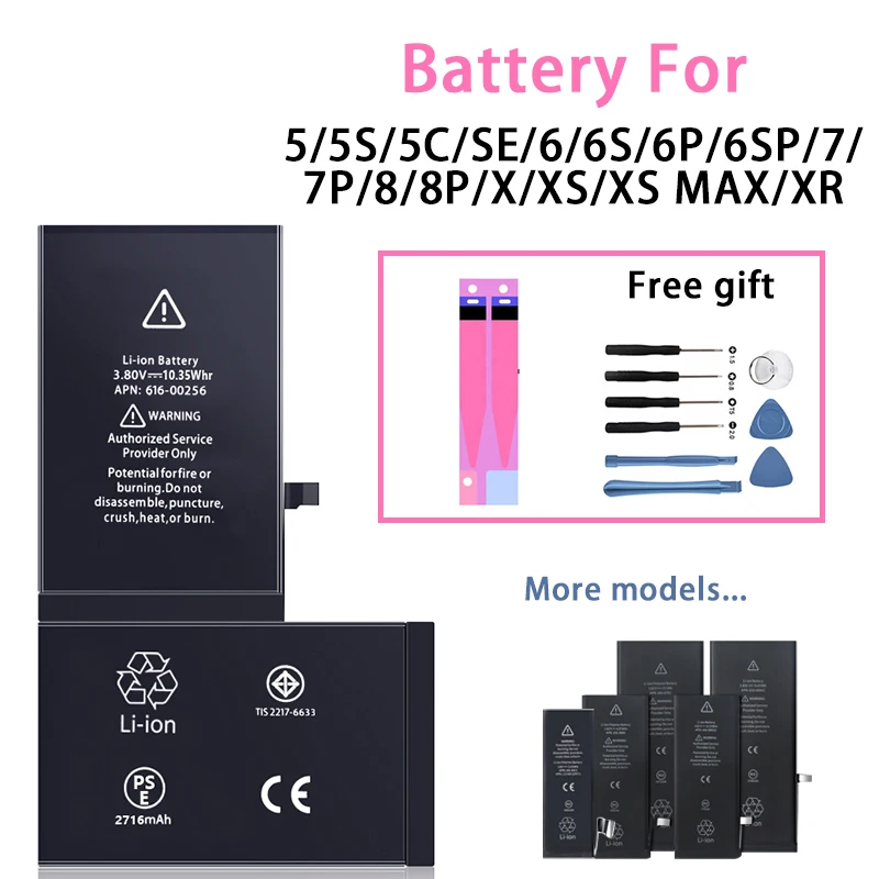 Hot Super Capacity phone Battery For Apple 6 S 7 8 + 10 Plus X Xr Xs Max 11 12 Pro Replacement Bateria For iphone 7 batteries
Hot Super Capacity phone Battery For Apple 6 S 7 8 + 10 Plus X Xr Xs Max 11 12 Pro Replacement Bateria For iphone 7 batteries