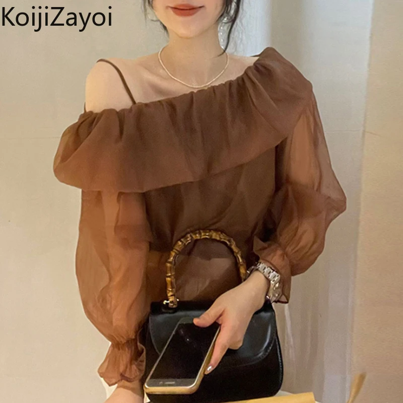 Винтажная Женская однотонная блузка Koijizayoi с длинными рукавами и вырезом лодочкой рубашка с открытыми плечами 2022 корейские Блузы тонкие Топы Прямая поставка
Винтажная Женская однотонная блузка Koijizayoi с длинными рукавами и вырезом лодочкой рубашка с открытыми плечами 2022 корейские Блузы тонкие Топы Прямая поставка