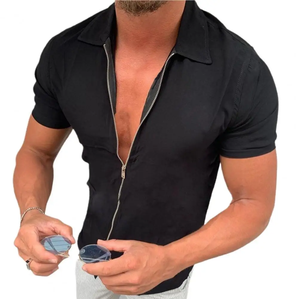 2022 Fashion Men Shirt Solid Color Turn-down Collar Zipper Casual Summer Shirts for Men Top for Daily Wear ropa hombre
2022 Fashion Men Shirt Solid Color Turn-down Collar Zipper Casual Summer Shirts for Men Top for Daily Wear ropa hombre