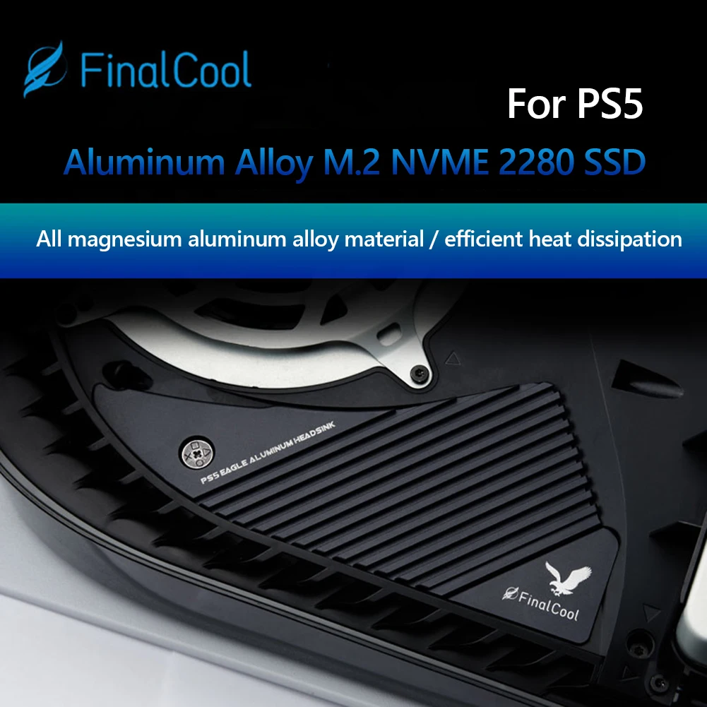FinalCool Game Console Radiator NVMe 2280 M2 SSD Heatsink Passive Cooler for PS5
FinalCool Game Console Radiator NVMe 2280 M2 SSD Heatsink Passive Cooler for PS5