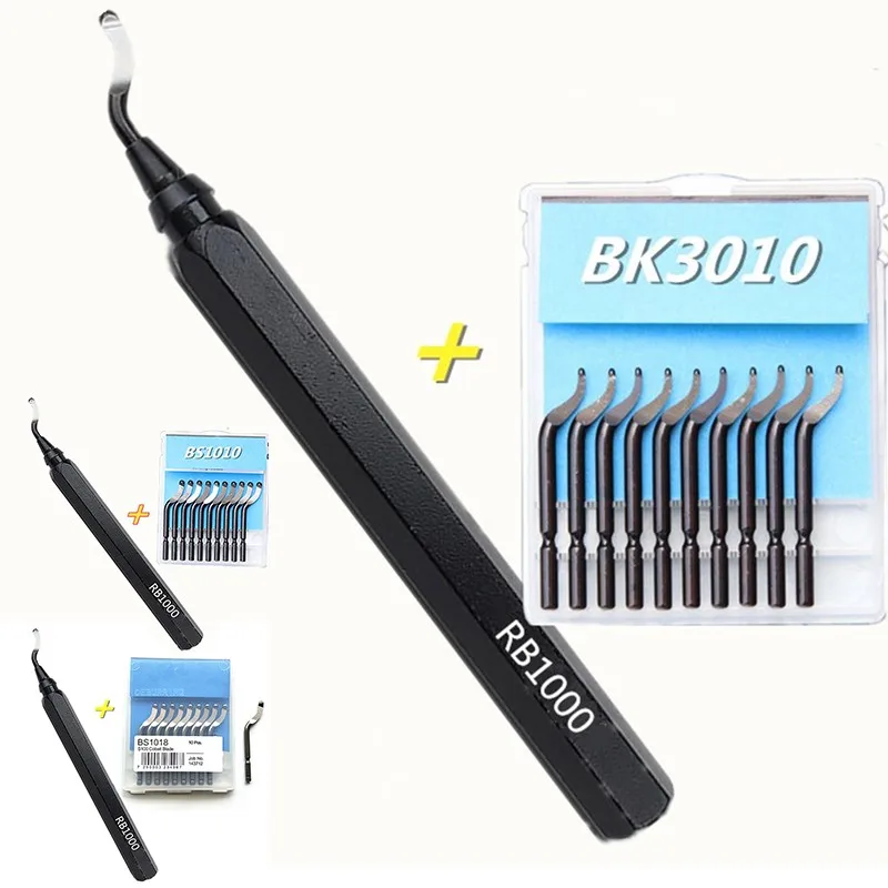 RB1000 Handle Burr Metal Deburring Tool Handle Remover Cutting Tool With 10pcs Rotary Deburr Blade DeburRed For Luminium Copper
RB1000 Handle Burr Metal Deburring Tool Handle Remover Cutting Tool With 10pcs Rotary Deburr Blade DeburRed For Luminium Copper