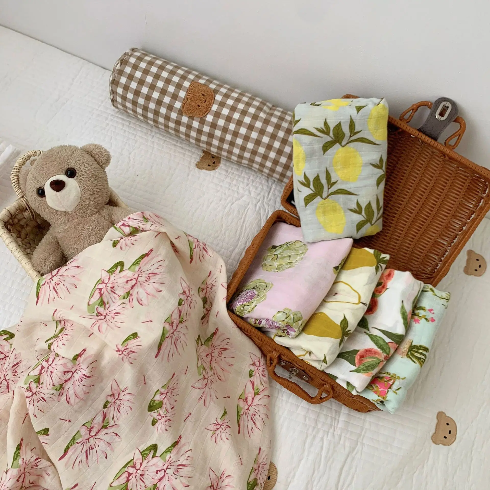 Wrapped Summer Thin Double Layer Newborn Baby Bamboo Cotton Wrapping Bamboo Fiber Bath Towel Gauze Blanket
Wrapped Summer Thin Double Layer Newborn Baby Bamboo Cotton Wrapping Bamboo Fiber Bath Towel Gauze Blanket