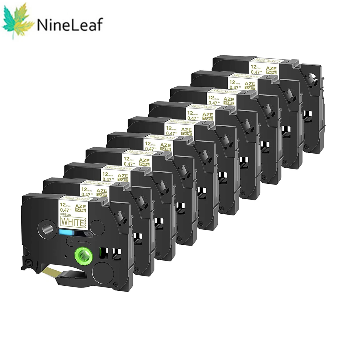 NineLeaf 5/10PK, совместимая с Brother P-touch, украшение золотом на белой атласной ленте TZE R234 12
NineLeaf 5/10PK, совместимая с Brother P-touch, украшение золотом на белой атласной ленте TZE R234 12