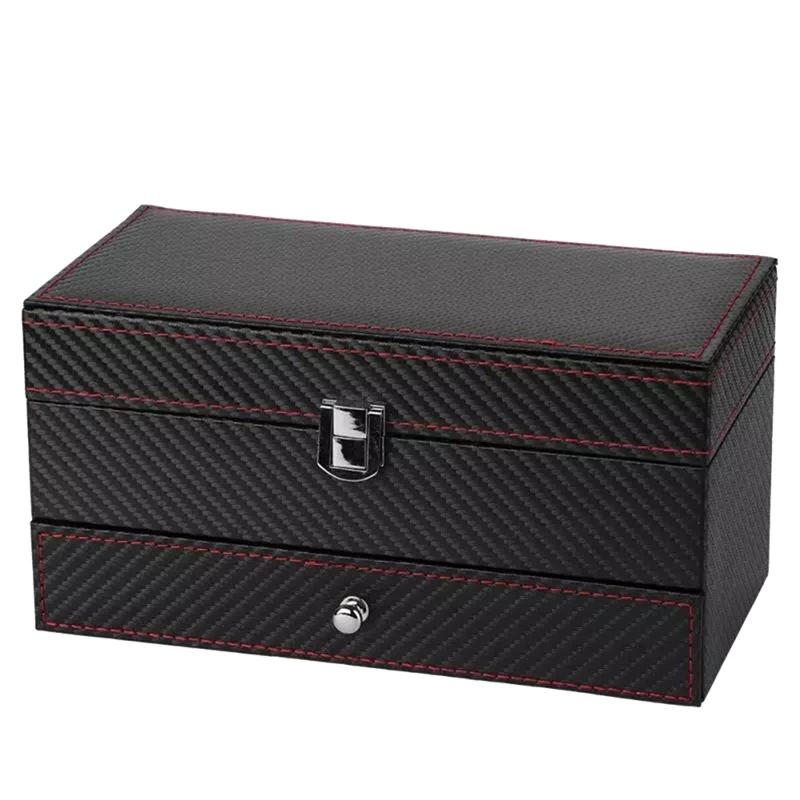 Couple 4 Grid Watch Box Watch Case Double Jewelry Display Storage Box Rack Storage Display Box Black Gift Box 
Couple 4 Grid Watch Box Watch Case Double Jewelry Display Storage Box Rack Storage Display Box Black Gift Box