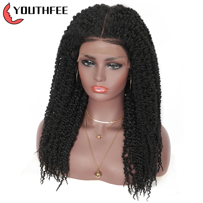 Youthfee Synthetic Lace Front Wig Lace Front Wig Braided Wigs 4x4 Lace 21" Free Part Passion Braid Wigs with Baby Hair for Women
Youthfee Synthetic Lace Front Wig Lace Front Wig Braided Wigs 4x4 Lace 21" Free Part Passion Braid Wigs with Baby Hair for Women