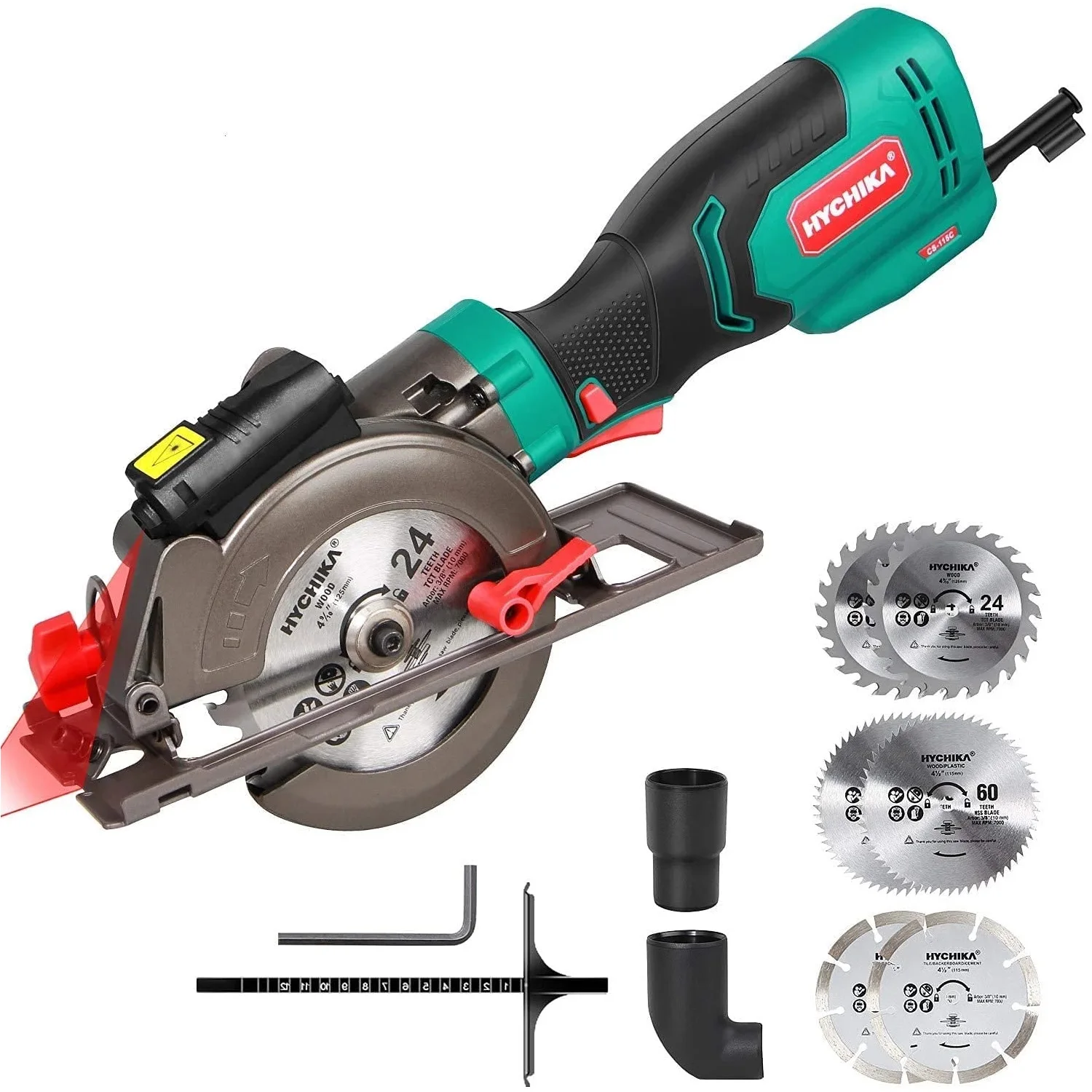 New low price Circular Saw, HYCHIKA 6.2A Electric Mini Circular Saw, Laser Guide, 6 Blades Metal wall plate
New low price Circular Saw, HYCHIKA 6.2A Electric Mini Circular Saw, Laser Guide, 6 Blades Metal wall plate