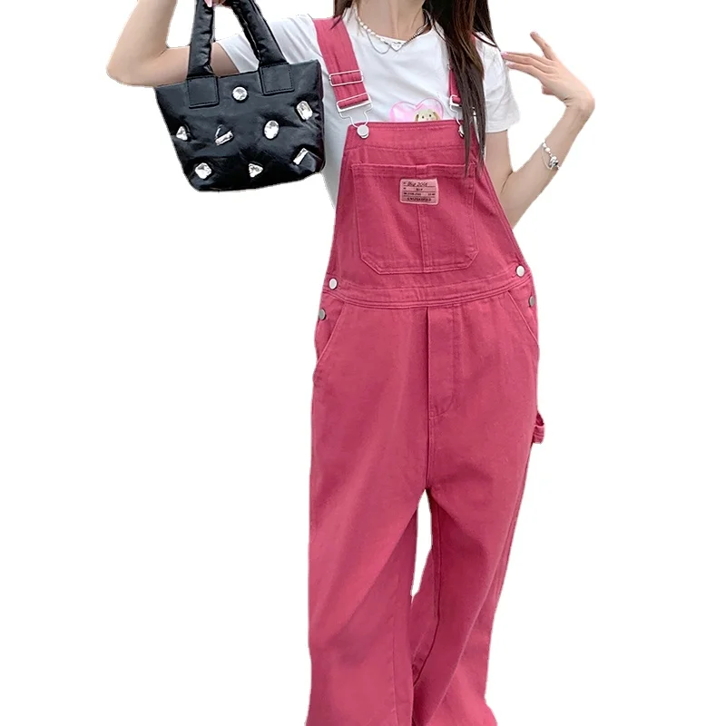 F GIRLS Tree Rose Pink Denim Suspenders Pants Women Summer Loose Wide Leg Pants 2022 New Cool Salt Net Red Fried Street Pants
F GIRLS Tree Rose Pink Denim Suspenders Pants Women Summer Loose Wide Leg Pants 2022 New Cool Salt Net Red Fried Street Pants