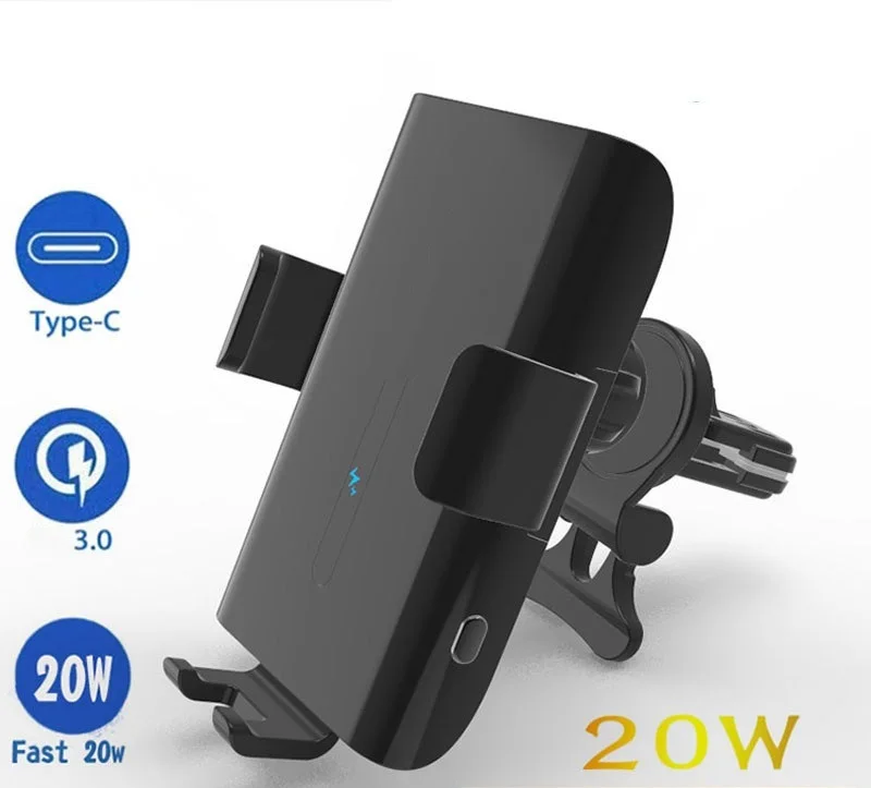 Automatic Clamping 20W Car Wireless Charger for iPhone 12 XS 11 SE Pro Samsung Xiaomi Infrared Sensor Car Phone Holder Charger
Automatic Clamping 20W Car Wireless Charger for iPhone 12 XS 11 SE Pro Samsung Xiaomi Infrared Sensor Car Phone Holder Charger
