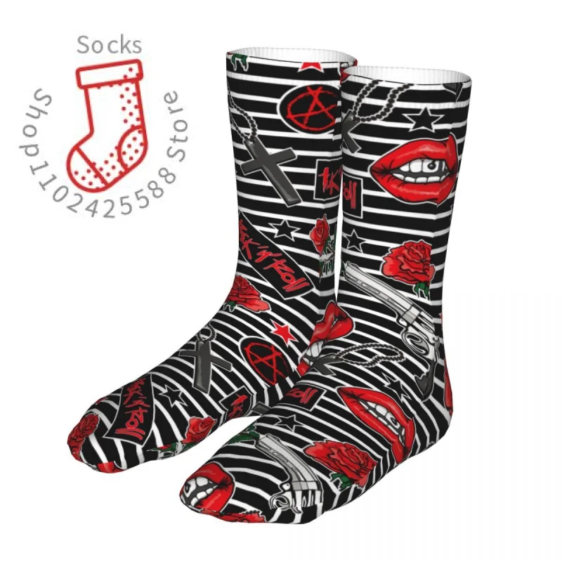 Lips Skull Cross Rose Punk Rock Grunge Socks Men Women Funny Happy Socks Harajuku All Seasons Universal Socks Gifts
Lips Skull Cross Rose Punk Rock Grunge Socks Men Women Funny Happy Socks Harajuku All Seasons Universal Socks Gifts