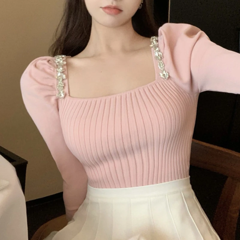 Y2KY2KJapan Style Puff Sleeve Heavy Knit Bottoming Pullover Women's Autumn 2021 New Sweater Short Paragraph Inner Long-sleeved
Y2KY2KJapan Style Puff Sleeve Heavy Knit Bottoming Pullover Women's Autumn 2021 New Sweater Short Paragraph Inner Long-sleeved
