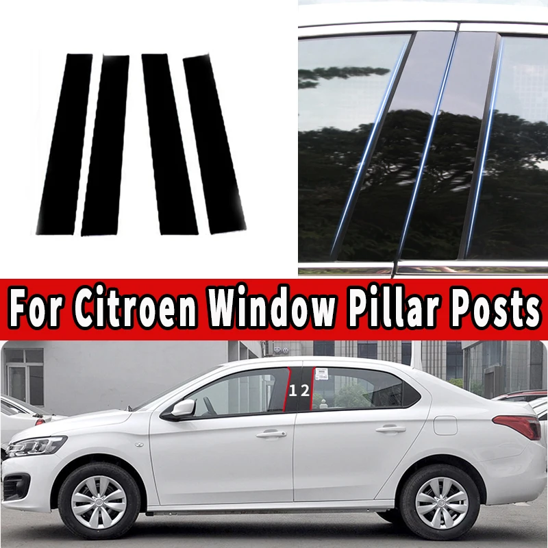 

Car Door Window Middle Column Trim Sticker For Citroen Elysee C-Elysee C2 C3 C4 C5 Saloon 2018 2019 2020 B C Pillar Posts Strip