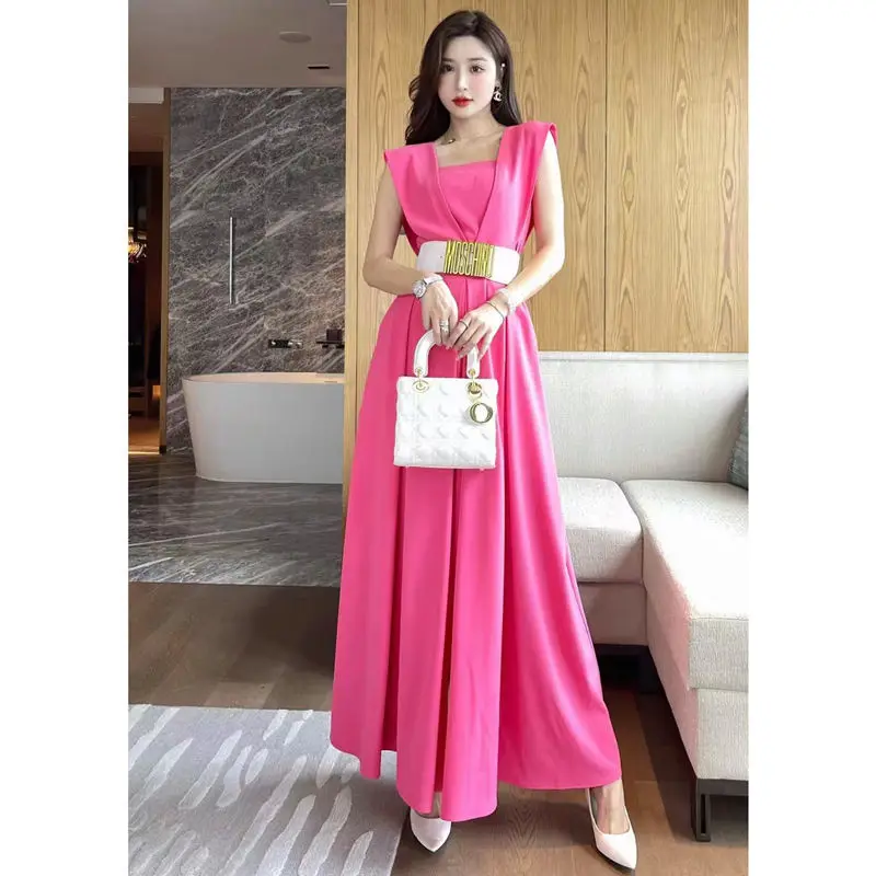 Fashion Solid Rompers with Belt Summer Short Sleeve Casual Playsuit Women Elegant Overall Wide Leg Straight Jumpsuits Q158
Fashion Solid Rompers with Belt Summer Short Sleeve Casual Playsuit Women Elegant Overall Wide Leg Straight Jumpsuits Q158