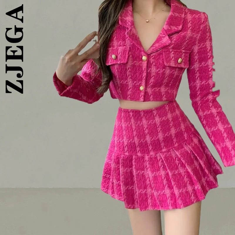 Zjega New Women Set Ladies Crop Top Woolen Short Jacket Coat + Mini Skirts 2 Piece Set Womens Lady Women's Tracksuit Set Female
Zjega New Women Set Ladies Crop Top Woolen Short Jacket Coat + Mini Skirts 2 Piece Set Womens Lady Women's Tracksuit Set Female