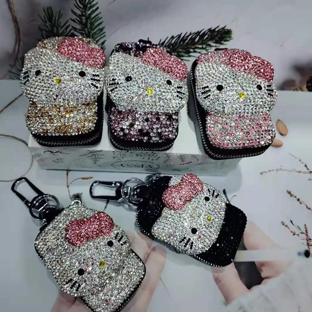 Мультфильм Hello Kitty инкрустированный водой бриллиантами автомобильный брелок для