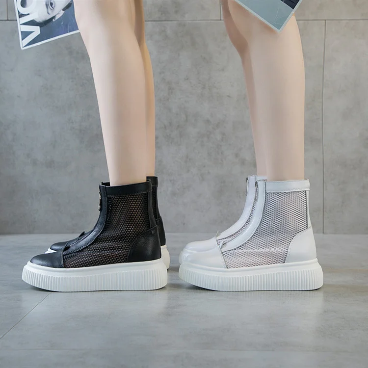 Женские летние туфли на плоской подошве, из натуральной перфорированной сетчатой ткани
Женские летние туфли на плоской подошве, из натуральной перфорированной сетчатой ткани