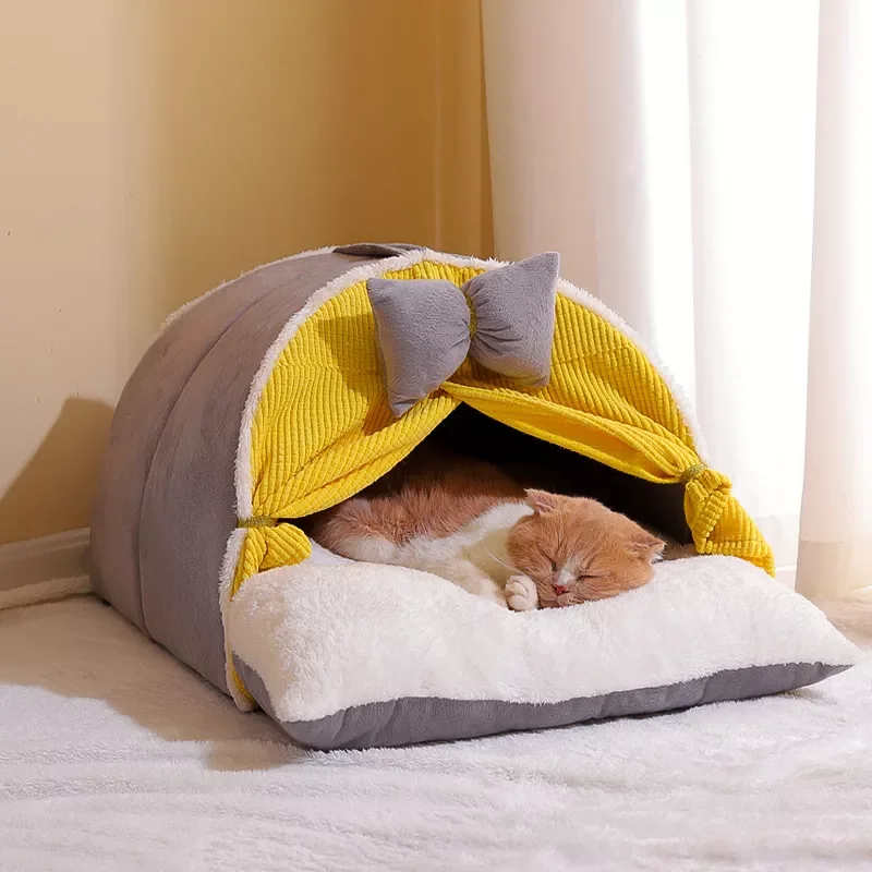 2023NEW Luxurious Semi-Enclosed Cat Kennel Bed Teepee Tent Kennel Mattress Cute Decorative PP Cotton Filling Warm Breathable Cam
2023NEW Luxurious Semi-Enclosed Cat Kennel Bed Teepee Tent Kennel Mattress Cute Decorative PP Cotton Filling Warm Breathable Cam
