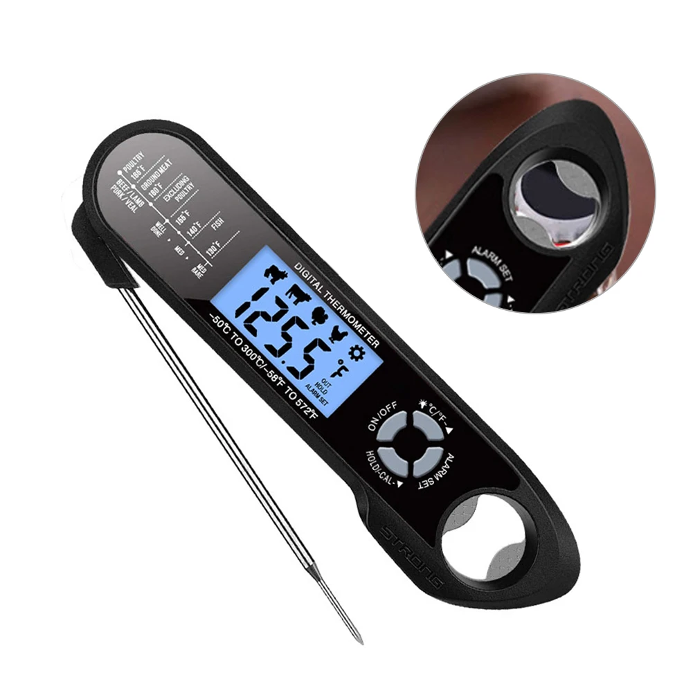 2 In 1 Meat Thermometer, Instant Read Food Thermometer For Cooking, Digital Food Thermometer With LCD Backlight For BBQ Liquids
2 In 1 Meat Thermometer, Instant Read Food Thermometer For Cooking, Digital Food Thermometer With LCD Backlight For BBQ Liquids