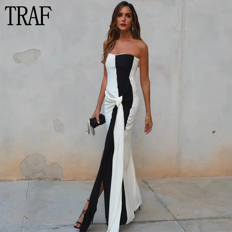 TRAF Off Shoulder Long Dress Woman Knot Pleated Maxi Dress Women Sexy Backless Prom Dresses for Women 2023 Slit Female Dress
TRAF Off Shoulder Long Dress Woman Knot Pleated Maxi Dress Women Sexy Backless Prom Dresses for Women 2023 Slit Female Dress