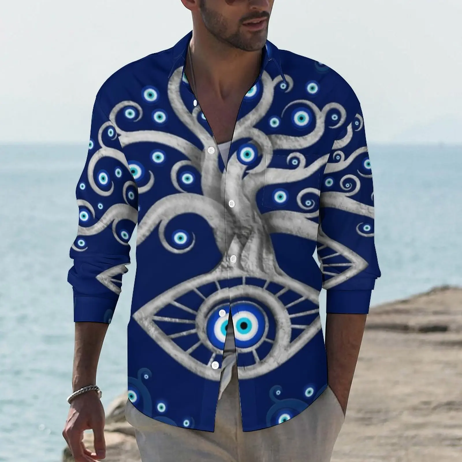 Evil Eye Tree Shirt Autumn Greek Amulet Print Casual Shirts Mens Vintage Blouses Long Sleeve Design Streetwear Plus Size 3XL 4XL
Evil Eye Tree Shirt Autumn Greek Amulet Print Casual Shirts Mens Vintage Blouses Long Sleeve Design Streetwear Plus Size 3XL 4XL