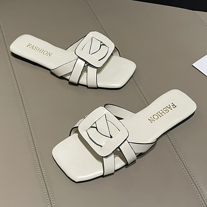 Сандалии женские на плоской подошве, открытый носок, Нескользящие, пляжные шлепанцы, пикантная модная дизайнерская обувь, для улицы
Сандалии женские на плоской подошве, открытый носок, Нескользящие, пляжные шлепанцы, пикантная модная дизайнерская обувь, для улицы