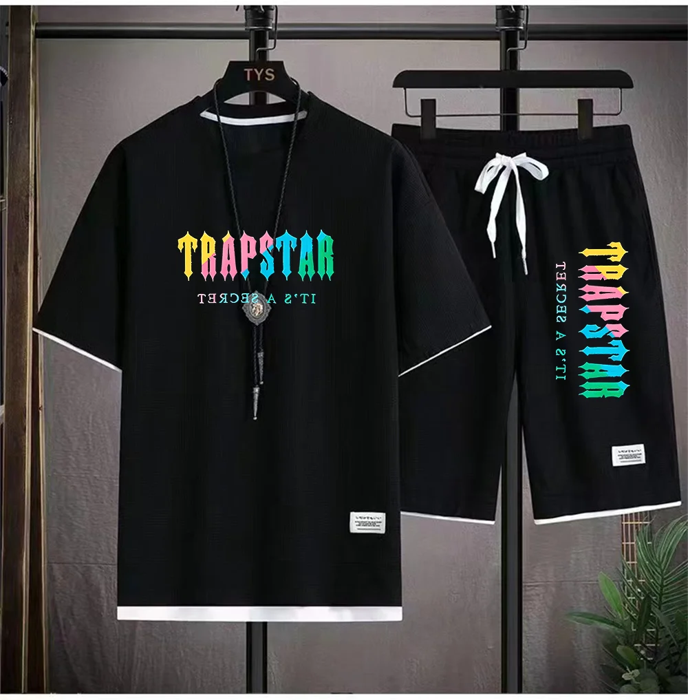 TRAPSTAR Men's Summer Casual Set Polyester Sportswear Running Training Set Couple Wear Shorts Set Trendy Street Clothing
TRAPSTAR Men's Summer Casual Set Polyester Sportswear Running Training Set Couple Wear Shorts Set Trendy Street Clothing