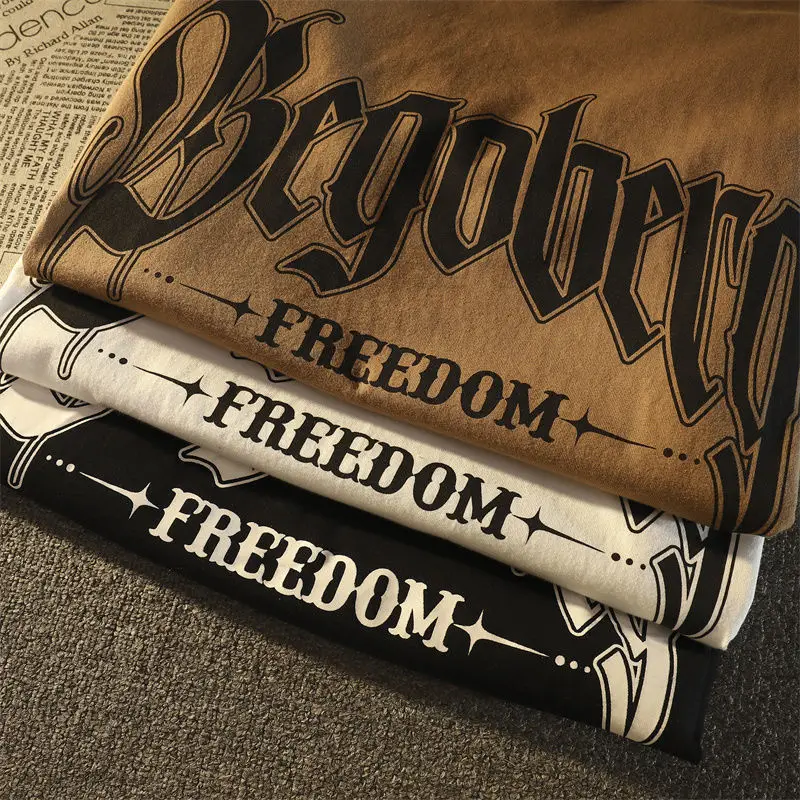 Kpop Y2k Unif Women FREEDOM NETURE Letter Printing Harajuku Style Men‘s Fashion Short-Sleeved T-shirt Korean Graphic Tees Women
Kpop Y2k Unif Women FREEDOM NETURE Letter Printing Harajuku Style Men‘s Fashion Short-Sleeved T-shirt Korean Graphic Tees Women