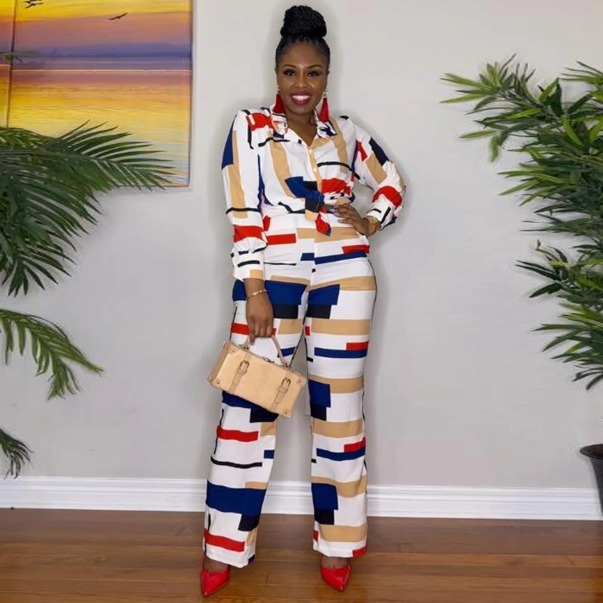 Женские брюки Zoctuo с широкими штанинами, комплект из 2 предметов, Повседневная Свободная рубашка с длинным рукавом, модный костюм с брюками, Женская Клубная одежда
Женские брюки Zoctuo с широкими штанинами, комплект из 2 предметов, Повседневная Свободная рубашка с длинным рукавом, модный костюм с брюками, Женская Клубная одежда