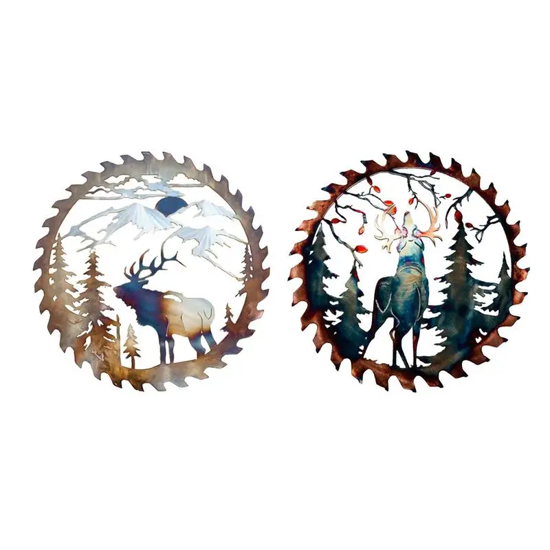 Elk Saw Blade Wall Metal Art Home Decor Father's Day Unique Gift Decorative Metal Art Tree Wall Ornament 
Elk Saw Blade Wall Metal Art Home Decor Father's Day Unique Gift Decorative Metal Art Tree Wall Ornament