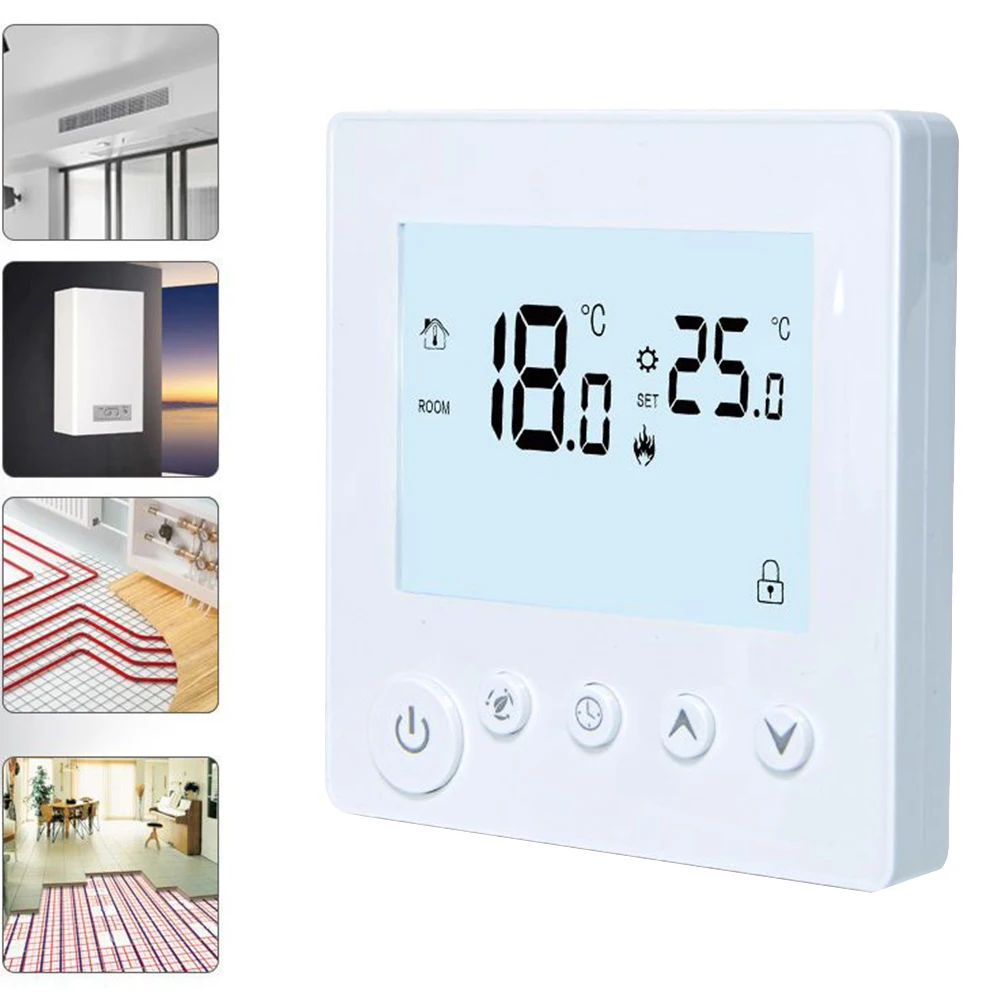 Digital Thermostat 220V Child Lock Day LED Plastic Replacement Room Spare Parts Underfloor Heating Wall Heating
Digital Thermostat 220V Child Lock Day LED Plastic Replacement Room Spare Parts Underfloor Heating Wall Heating